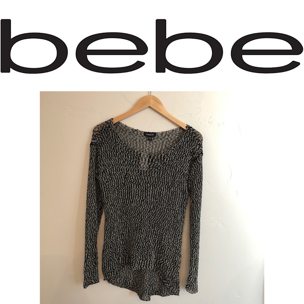 BEBE HI LOW SLEEVE TUNIC - M